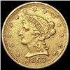 Image 1 : 1853 $2.50 Gold Quarter Eagle CLOSELY UNCIRCULATED