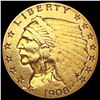 Image 1 : 1908 $2.50 Gold Quarter Eagle LIGHTLY CIRCULATED