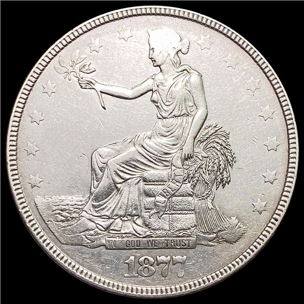 1877 Silver Trade Dollar CLOSELY UNCIRCULATED