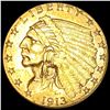 1913 $2.50 Gold Quarter Eagle CLOSELY UNCIRCULATED