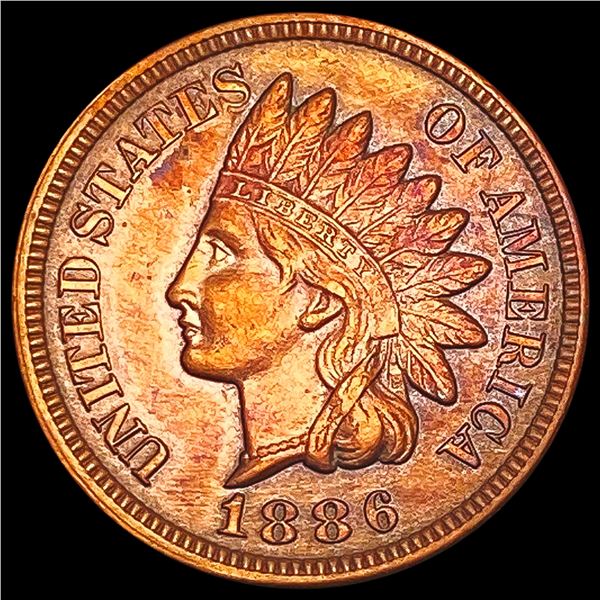 1886 T2 RB Indian Head Cent UNCIRCULATED