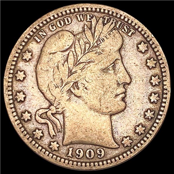 1909 Barber Quarter LIGHTLY CIRCULATED