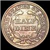 Image 2 : 1855 Arrows Seated Liberty Half Dime CLOSELY UNCIRCULATED