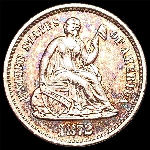 1872-S MM Abv Seated Liberty Half Dime CLOSELY UNCIRCULATED