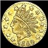 1880 Round California Gold Quarter CHOICE AU