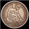 1891 Seated Liberty Quarter LIGHTLY CIRCULATED