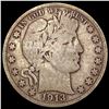 Image 1 : 1913 Barber Half Dollar NICELY CIRCULATED