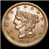 1855 Braided Hair Half Cent CLOSELY UNCIRCULATED