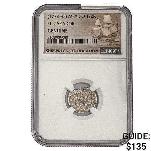 [1772-83] Mexico 1/2 Real El Cazador NGC Genuine