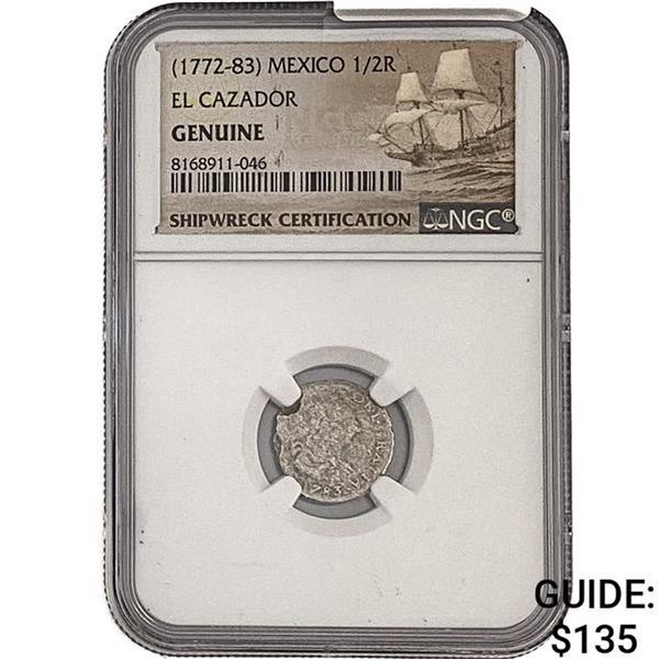 [1772-83] Mexico 1/2 Real El Cazador NGC Genuine