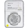 Image 1 : 1885-CC Morgan Silver Dollar NGC MS66