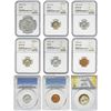 Image 1 : 1885-1958 Gem BU Graded US Type Coin Lot [9 Coins] PCGS/NGC/ANACS MS64-66