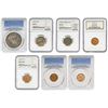 Image 1 : 1904-1955 Gem BU US Type Coin Lot [7 Coins] PCGS/NGC MS63-66