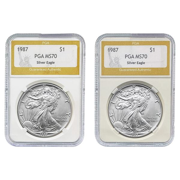 [2] 1987 Silver Eagle PGA MS70