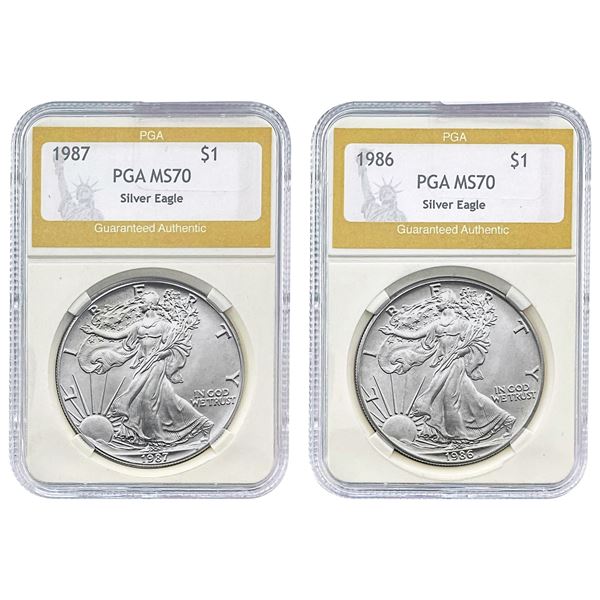 1986-1987 Silver Eagle PGA MS70