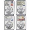 Image 1 : 2016-2021 US Silver Eagle Lot [4 Coins] NGC MS/PF70