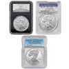 Image 1 : 1992-2021 US Silver Eagle Lot [3 Coins] NGC/PCGS/ICG MS/PF69/70