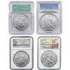 Image 1 : 2002-2016 US Silver Eagle Lot [4 Coins] NGC/PCGS/ICG MS69/70