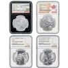Image 1 : 2011-2018 Armenia 1000D, Canada Maple Leaf Lot [4 Coins] NGC MS/PF69/70