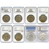 Image 1 : 1974-1977 Gem BU/PR Ike Dollar Lot [8 Coins] NGC/PCGS MS/PR65-69