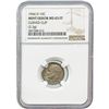 Image 1 : 1964-D Roosevelt Dime NGC MS65 FT Mint Error; Curved Clip