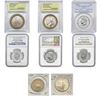 Image 1 : 1986-2011 US Commemorative Coinage Lot W/Silver [8 Coins] PCGS/NGC/USCG MS/PR68-70