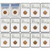Image 1 : 1937-1956 Gem BU Wheat Cent Set [15 Coins] PCGS/NGC MS66 RD