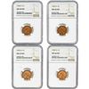 Image 4 : 1953-1955 Gem BU Wheat Cent Set [8 Coins] NGC MS65/66 RD