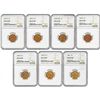 Image 1 : 1909-1954 Gem BU Wheat Cent Set [7 Coins] NGC MS63-66