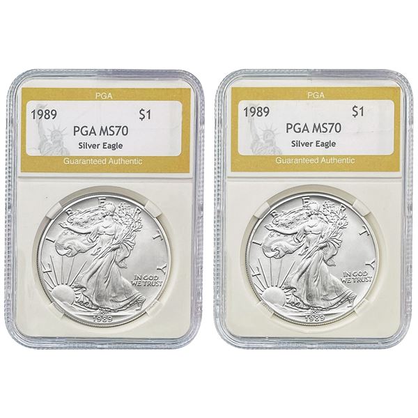 [2] 1989 Silver Eagle PGA MS70