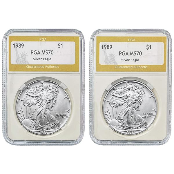 [2] 1989 Silver Eagle PGA MS70