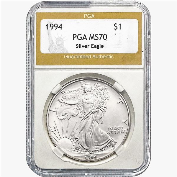 1994 $1 American Silver Eagle PGA MS70