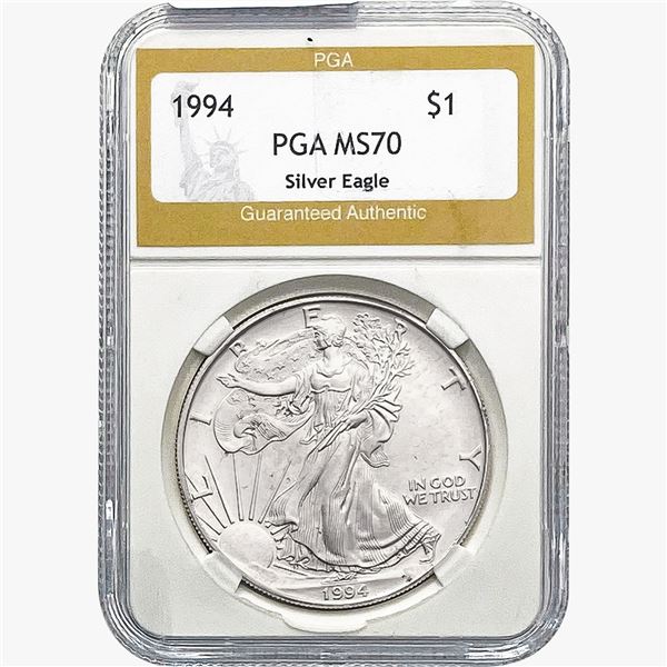 1994 $1 American Silver Eagle PGA MS70