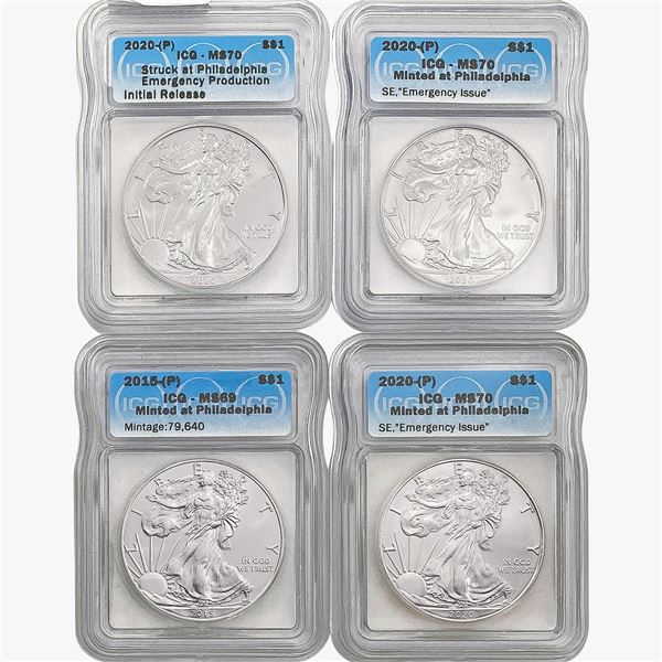 [4] 2020 (P) Silver Eagle ICG MS70