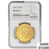 Image 1 : 1897-S $20 Gold Double Eagle NGC MS62 PL