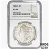 Image 1 : 1881-S Morgan Silver Dollar NGC MS66