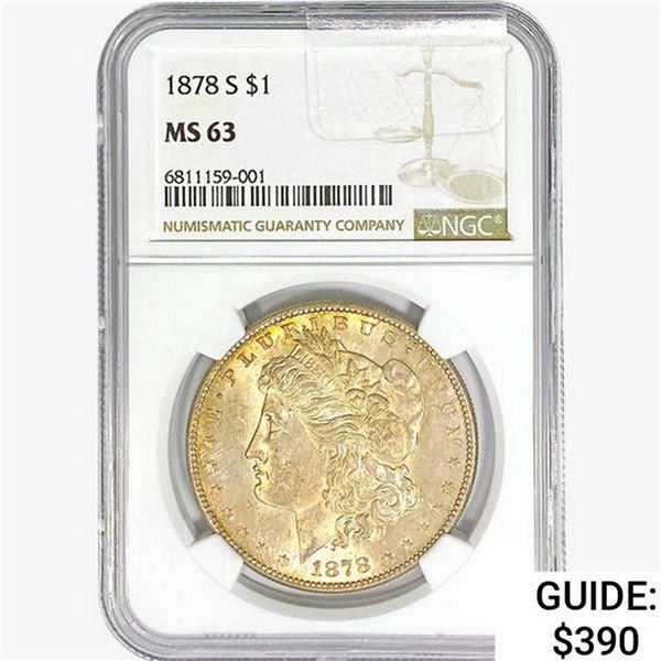 1878-S Morgan Silver Dollar NGC MS63