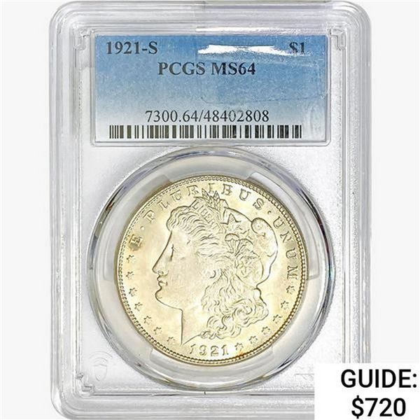 1921-S Morgan Silver Dollar PCGS MS64