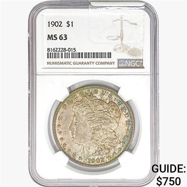 1902 Morgan Silver Dollar NGC MS63