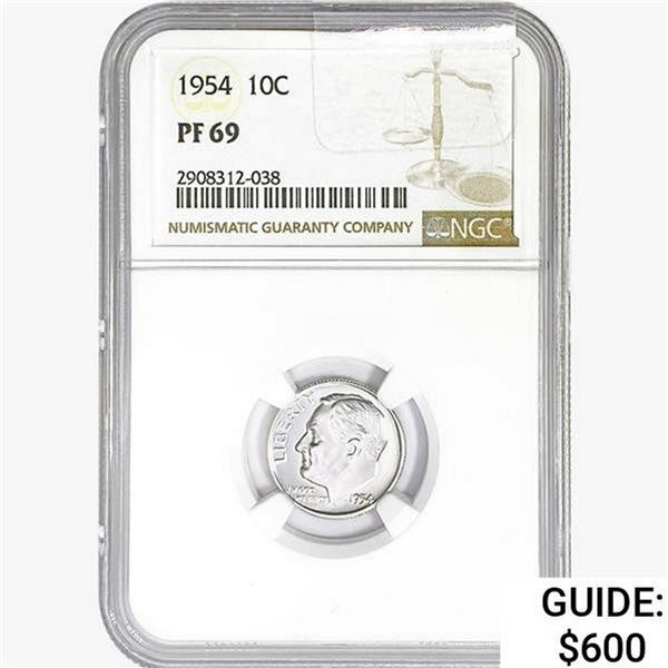 1954 Roosevelt Dime NGC PF69