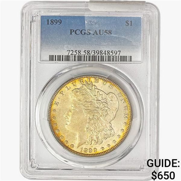 1899 Morgan Silver Dollar PCGS AU58