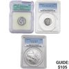 Image 1 : 1982-2002 [3] 10C Roose., 5C jeff., $1 ASE PCGS/ICG PR/MS68-70 DCAM, P.O.W