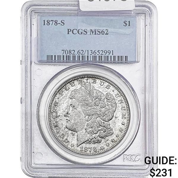1878-S Morgan Silver Dollar PCGS MS62