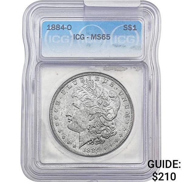 1884-O Morgan Silver Dollar ICG MS65