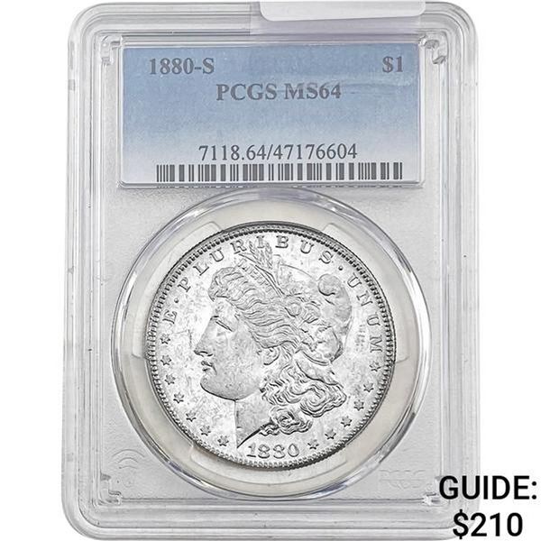 1880-S Morgan Silver Dollar PCGS MS64
