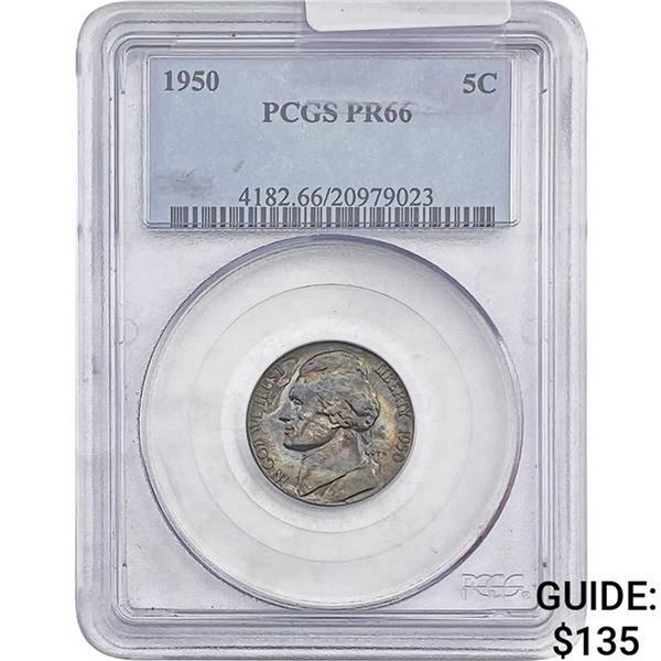 1950 Jefferson Nickel PCGS PR66