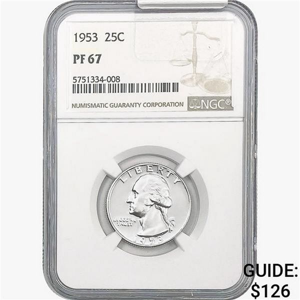1953 Washington Silver Quarter NGC PF67