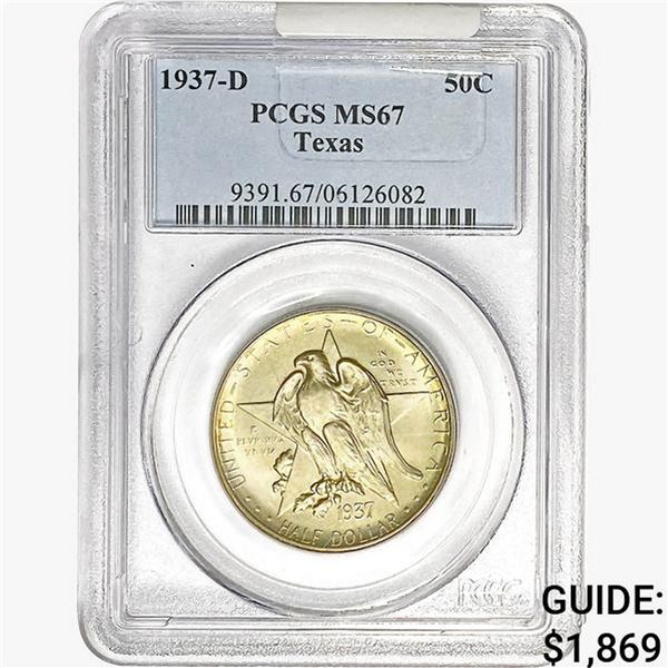 1937-D Texas Half Dollar PCGS MS67