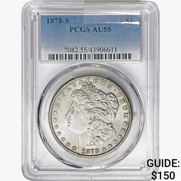 1878-S Morgan Silver Dollar PCGS AU55