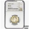 Image 1 : 1934-D Washington Silver Quarter NGC MS65